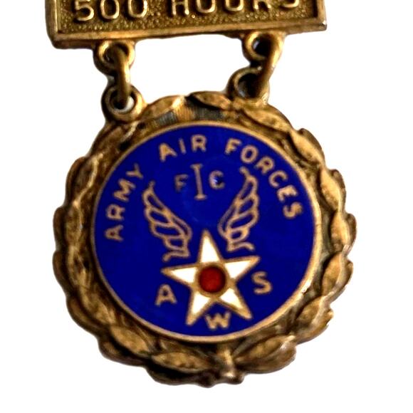 WWll Army Air Forces 1000 Hours Flight Award Norsic Co NYC Sterling 925 Medal - Picture 2 of 7